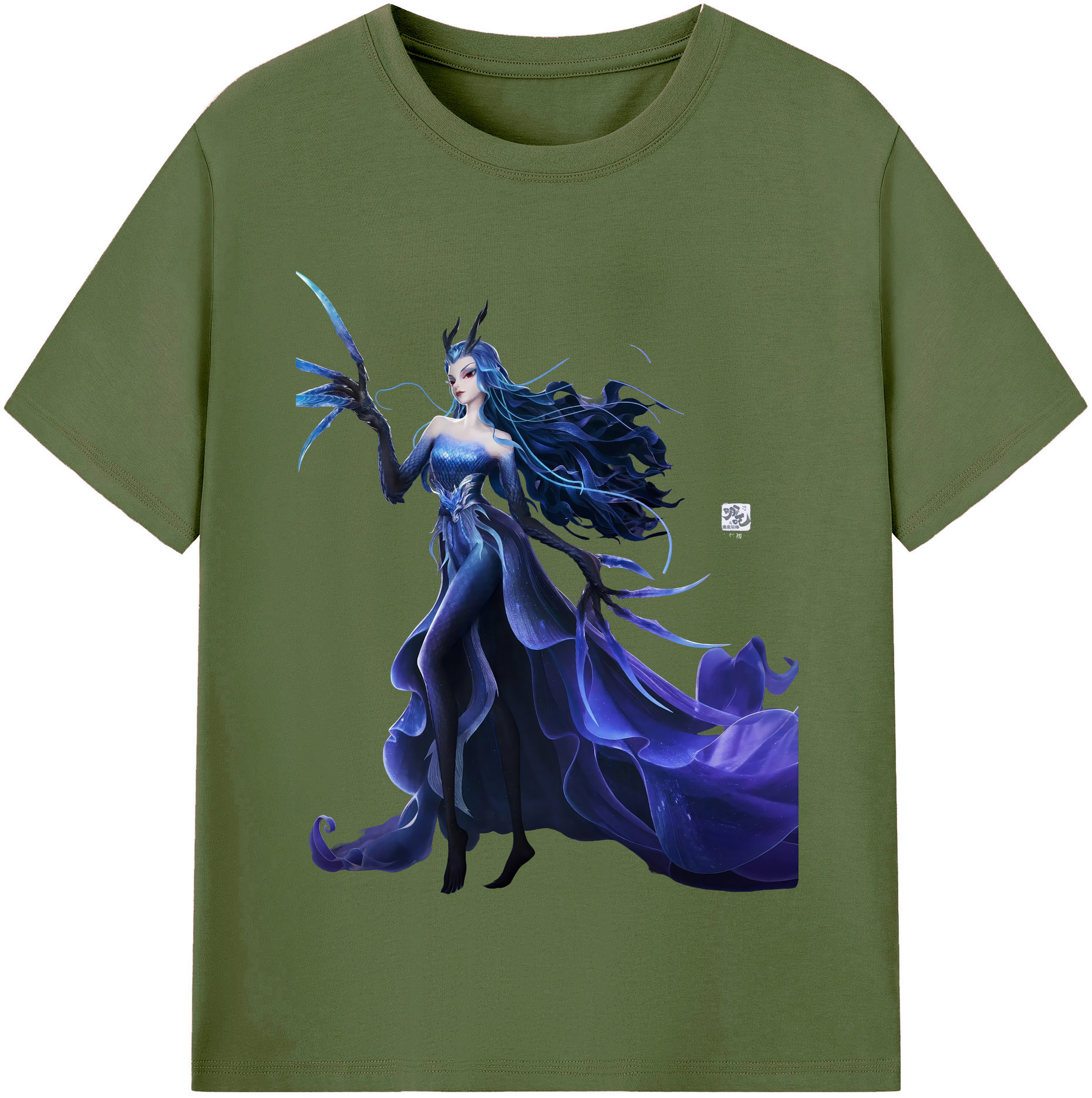 （画像用） Ne Zha 2 ナタ 魔童の大暴れ 綿100％半袖Tシャツ（フロントプリント）
